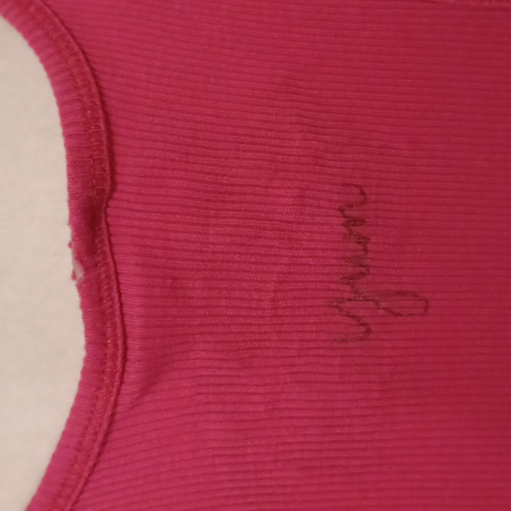 Free Add-on Pink Ribbed "Delicious" Tank Top - Size Small - Picture 5 of 7